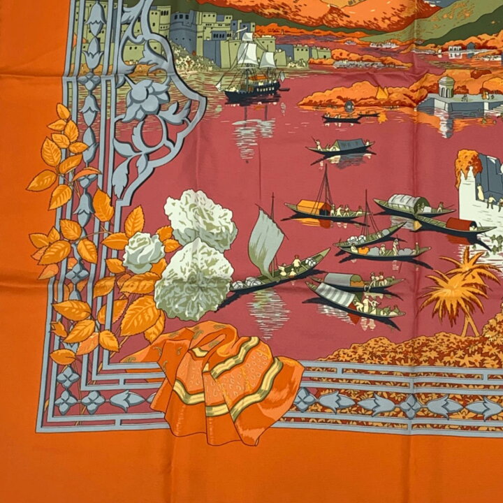 楽天市場】美品 HERMES エルメス カレ90 LE FLEUVE SACRE 聖なる大河 