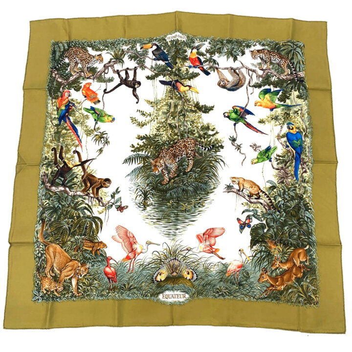 楽天市場】極美品 HERMES エルメス スカーフ カレ90 EQUATEUR 赤道直下  