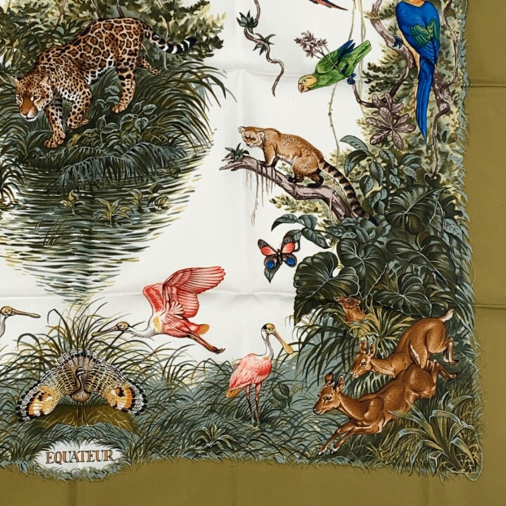 楽天市場】極美品 HERMES エルメス スカーフ カレ90 EQUATEUR 赤道直下  