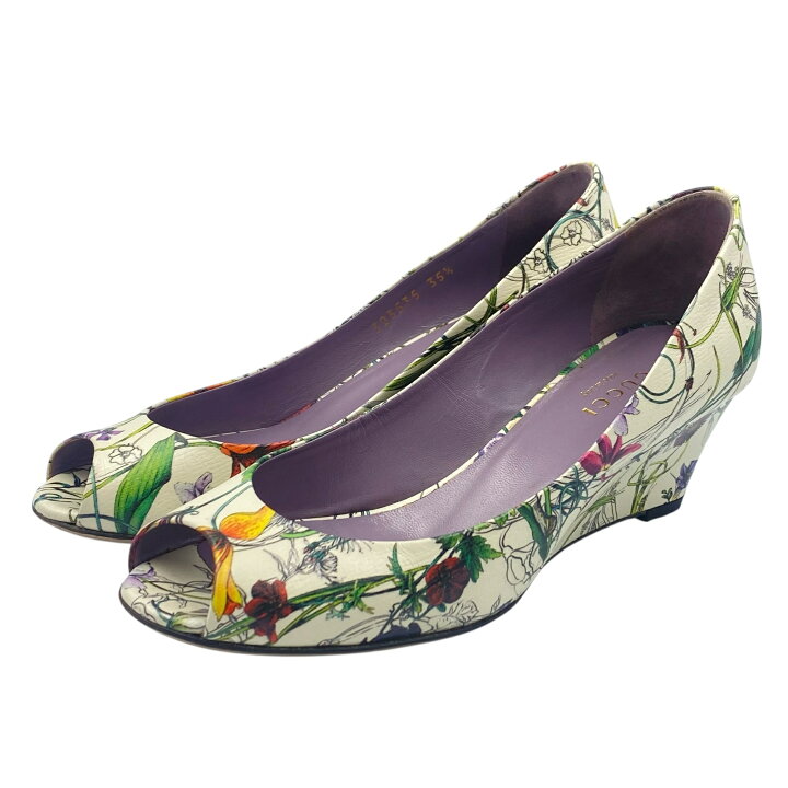 楽天市場】美品 GUCCI グッチ ハイヒール・パンプス レザー 花柄 