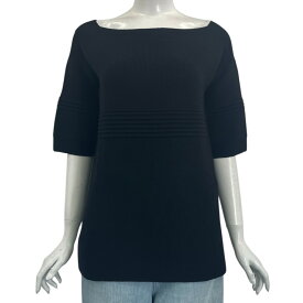 美品 HERMES エルメス Tシャツ トップス ニット ウール ブラック