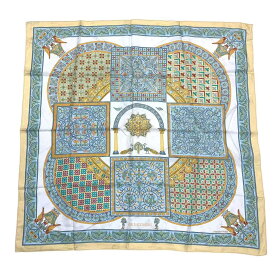 美品 HERMES エルメス スカーフ カレ90 CIELS BYZANTINS ビザンチンの空 シルク マルチカラー