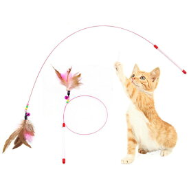 猫じゃらし　ネコちゃんのおもちゃ　飼い主と一緒に遊べるおもちゃ　つり竿タイプは走りジャンプ運動させて猫の本能を刺激　1本入り　送料無料