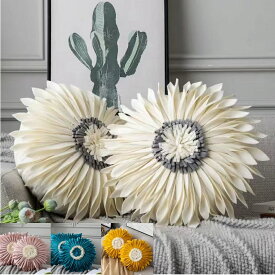 クッションカバー　おしゃれ　可愛いカバー　1枚　お花のクッションカバー　丸クッション四角クッション対応　直径45CM　　45cm×45cm　カバーのみ1枚　送料無料