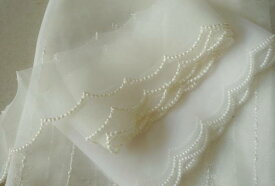 チャーム　刺繍　チュールレース　最大縦幅45‐75mm　単位1m　全二種