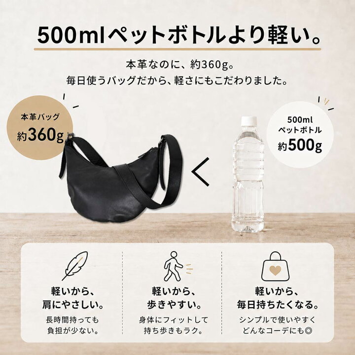 楽天市場】【レビューキャンペーン】本革 三日月ショルダーバッグ 