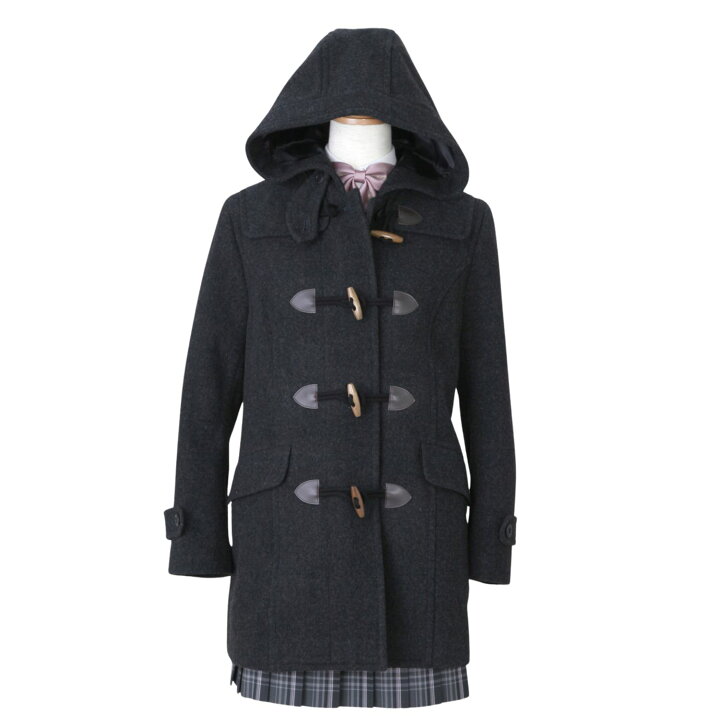 新品】 tombow 黒 ダッフルコート 通学用 男女 トンボ学生服 ウール混 