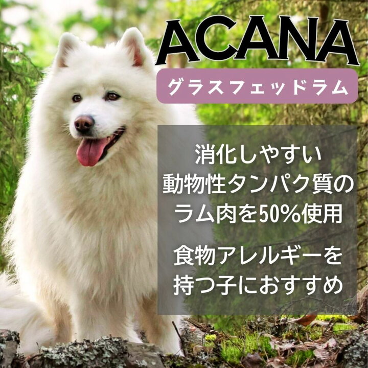 楽天市場】【並行輸入品】 アカナ グラスフェッドラム レシピ 全犬種 
