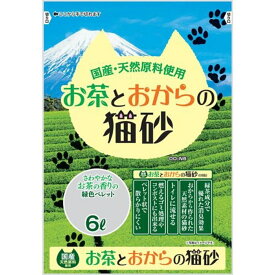 常陸化工 お茶とおからの猫砂 猫用 6L×4入