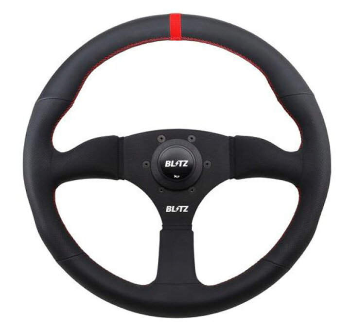 楽天市場】BLITZ スポーツステアリングホイール φ350mmセミディープ 