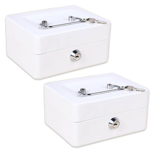 収納ボックス 2色選べる キャッシュボックス 鍵付き ロック 小型金庫 ミニ金庫 コンパクト 手提げ金庫 小銭 コイン お札 お金 アクセサリーケース 紙幣 硬貨 収納 スチールボックス 事務所