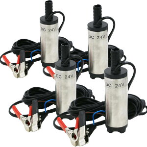 ★ポイント5倍 マラソンセール★水中ポンプ 12V 24V 4個セット 小型 ウォーターポンプ 12L/min バッテリークランプ 電動 ポンプ ケーブル 3m スイッチ式 強力 給油 給水 排油 排水 灯油 海水 船舶