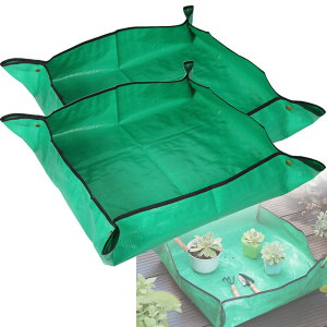 園芸シート ガーデニングマット 作業マット 防水 プランティング ガーデニング シート 家庭菜園 グリーンシート 植え替え 土運び 肥料混ぜ 庭仕事 寄せ植え ベランダ 室内 畑