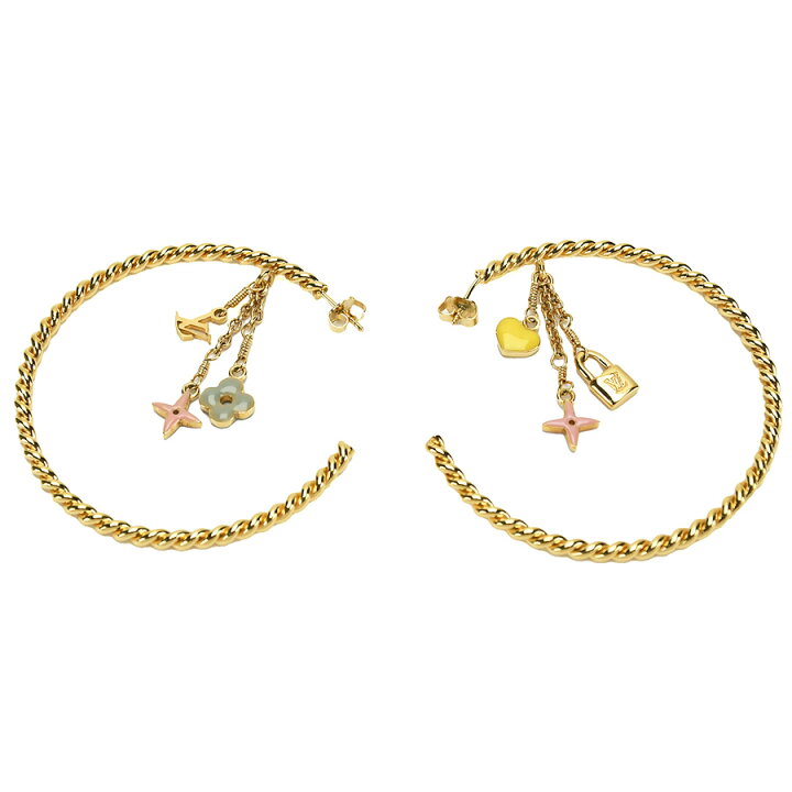 楽天市場】【SUNREV】 ルイヴィトン LOUIS VUITTON ピアス クレオール 