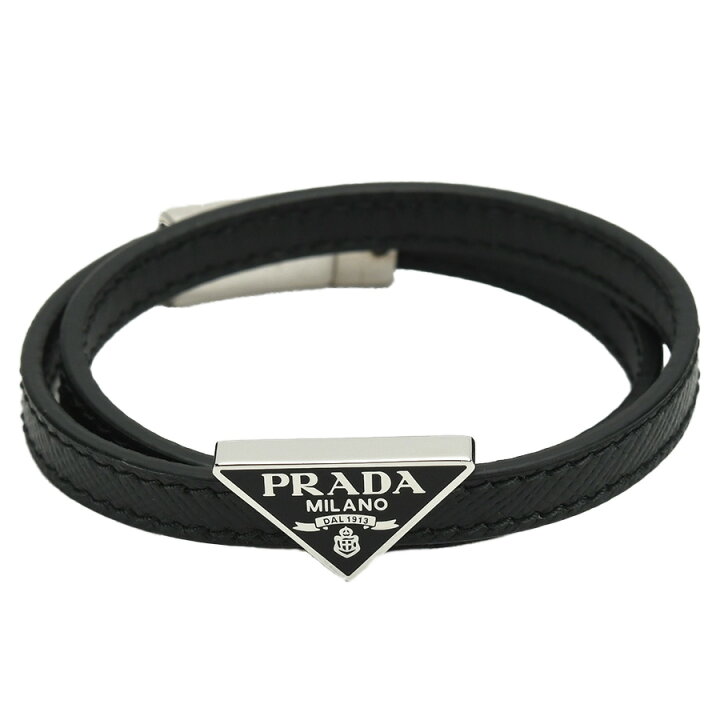 楽天市場】プラダ PRADA トライアングルロゴ ブレスレット 