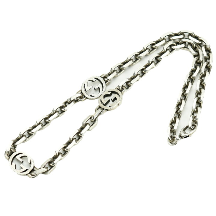 楽天市場】グッチ GUCCI インターロッキングG チェーン ネックレス  