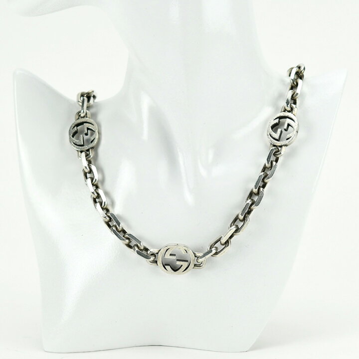 楽天市場】グッチ GUCCI インターロッキングG チェーン ネックレス  