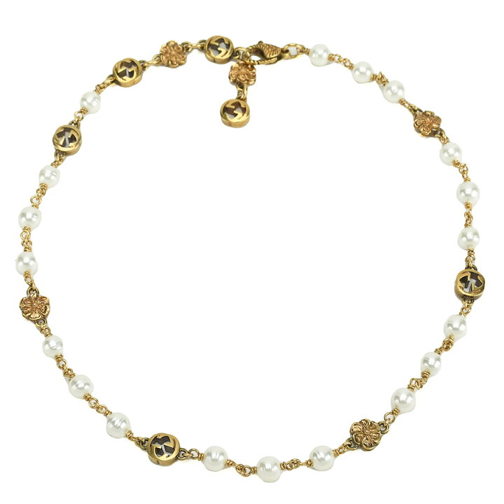 楽天市場】グッチ GUCCI インターロッキングG フラワー パール  