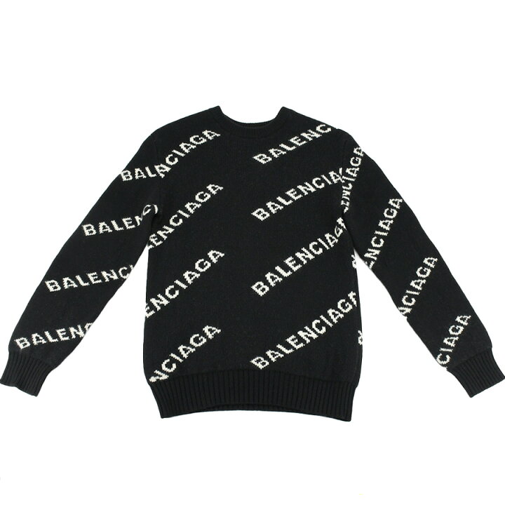 楽天市場】バレンシアガ BALENCIAGA 総柄ロゴ ニット セーター クルー  