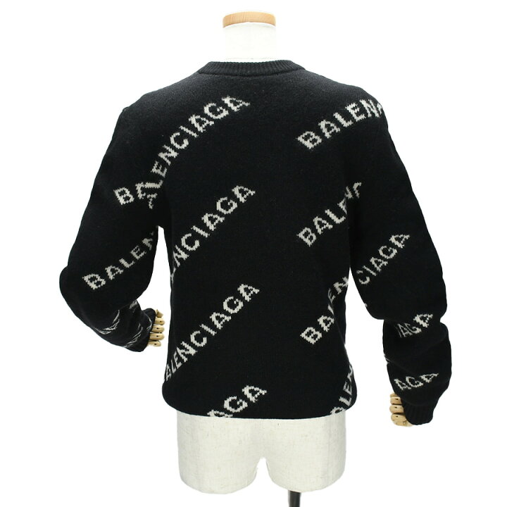 楽天市場】バレンシアガ BALENCIAGA 総柄ロゴ ニット セーター クルー  