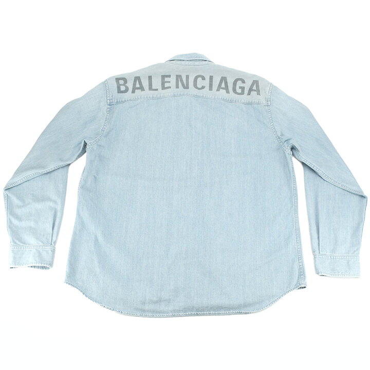 楽天市場】バレンシアガ BALENCIAGA 長袖 デニムシャツ 571365 バック 