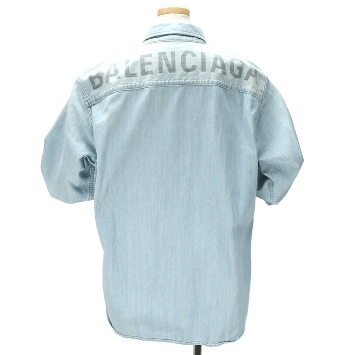 BALENCIAGA デニムシャツ バックロゴサイズ：39