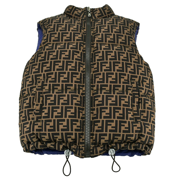 楽天市場】フェンディ FENDI ダウンベスト ジレ リバーシブル FFロゴ 