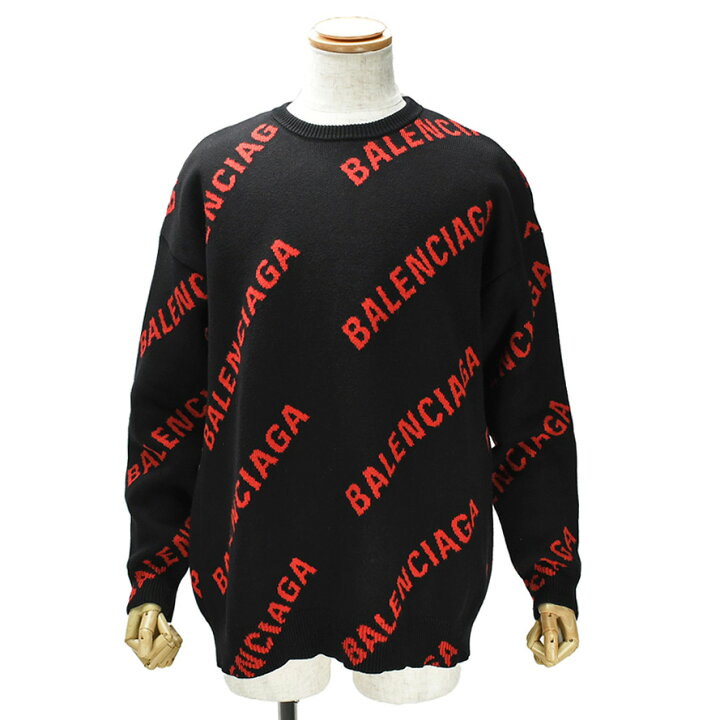 楽天市場】バレンシアガ BALENCIAGA ロゴ総柄 クルーネック ニット 