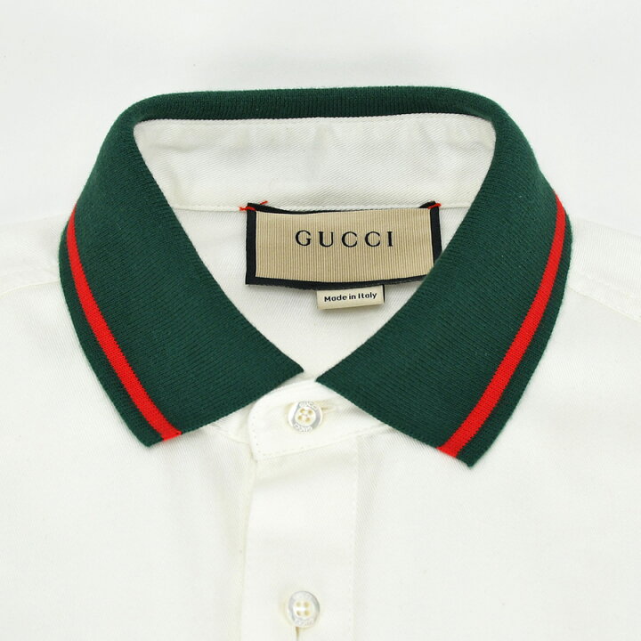 楽天市場】グッチ GUCCI シャツ 長袖 ウェブライン ストライプ 696757  