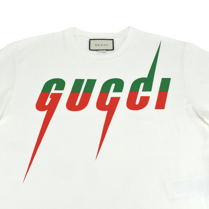 楽天市場】グッチ GUCCI 半袖 Tシャツ クルーネック ブレードロゴ  