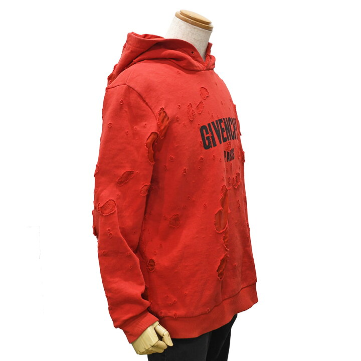 ジバンシー GIVENCHY ロゴパーカー フーディー レッド オーバーサイズ  