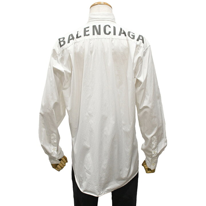 楽天市場】バレンシアガ BALENCIAGA バックロゴ プリント ボタンダウン 