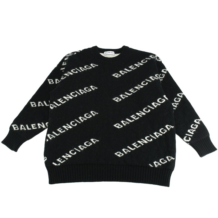 楽天市場】バレンシアガ BALENCIAGA ロゴ総柄 セーター ニット 555273 