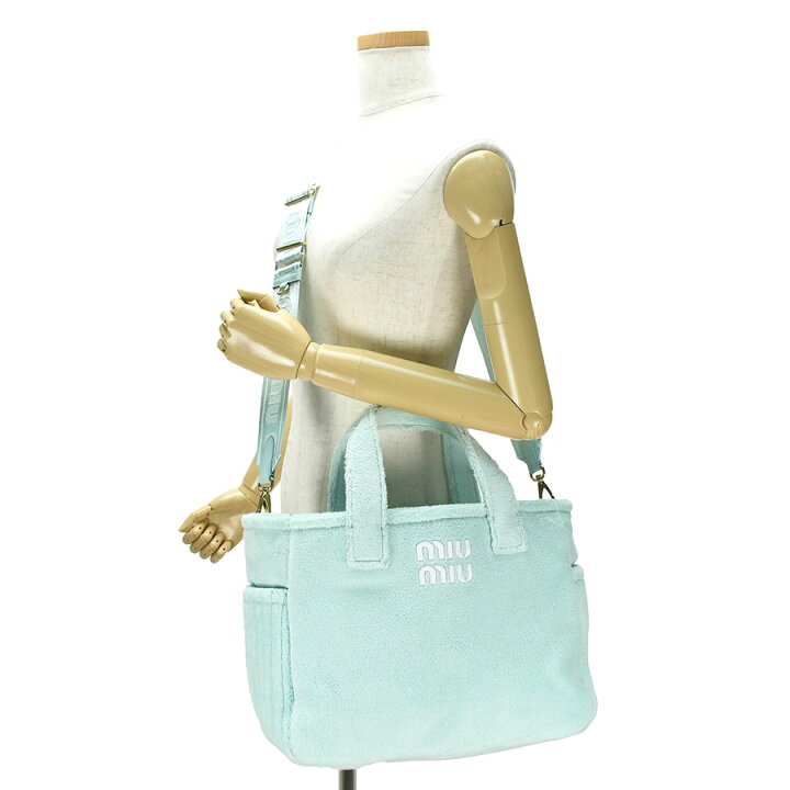 楽天市場】新品同様 ミュウミュウ MIU MIU 2way トートバッグ ロゴ 