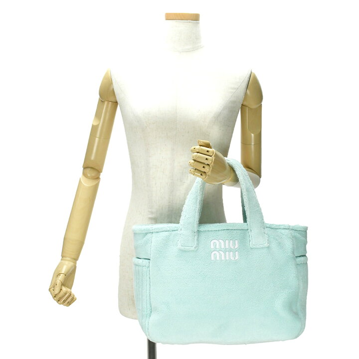 楽天市場】新品同様 ミュウミュウ MIU MIU 2way トートバッグ ロゴ 