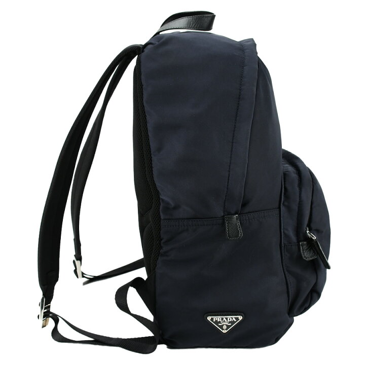 楽天市場】プラダ PRADA バックパック リュック 2VZ066 ネイビー 