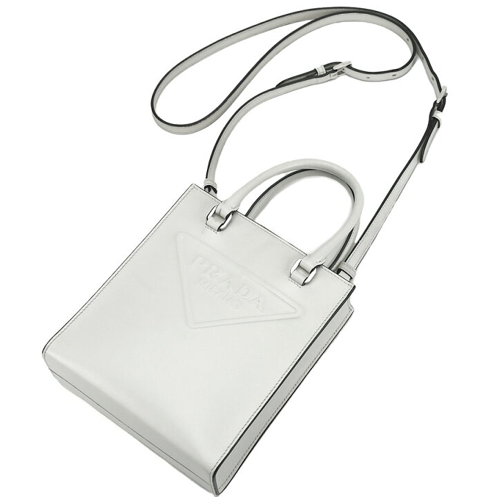 楽天市場】プラダ PRADA エンボス トライアングルロゴ ミニ トート  