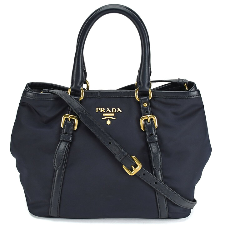 楽天市場】プラダ PRADA 2way トートバッグ ショルダーバッグ ロゴ金具 