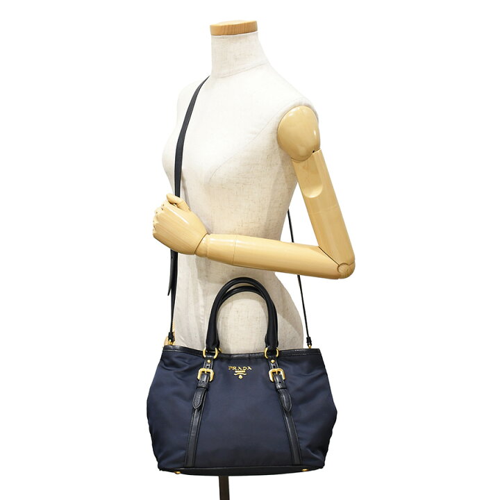 楽天市場】プラダ PRADA 2way トートバッグ ショルダーバッグ ロゴ金具  