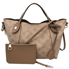 ルイヴィトン LOUIS VUITTON モノグラム マヒナ ヒナPM M54351 ハンドバッグ 2way ショルダー ガレ グレージュ グレーベージュ レザー レディース【中古】