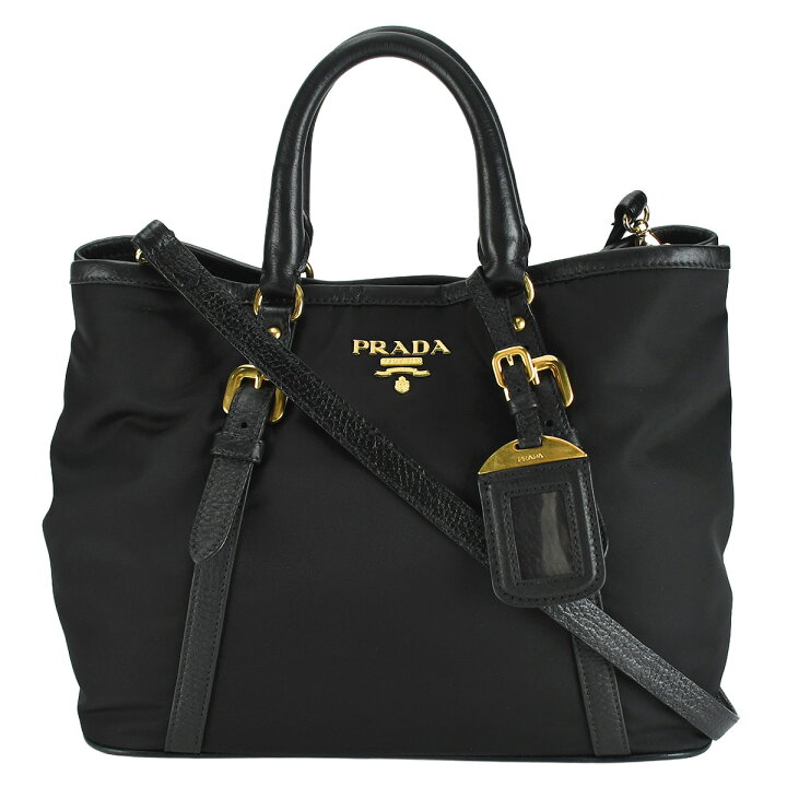 楽天市場】プラダ PRADA 2way トートバッグ ショルダーバッグ ロゴ金具 