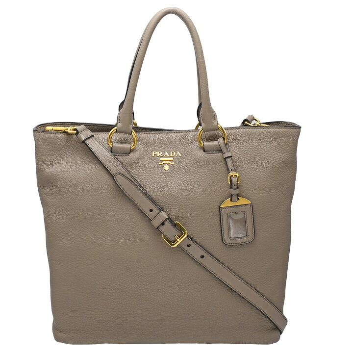 楽天市場】プラダ PRADA 2way トートバッグ 1BG865 グレージュ グレー 