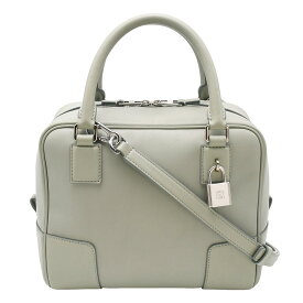 ＼＼クーポンで値引！ポイント5倍！／／ ロエベ LOEWE アマソナ19 2way ハンドバッグ A039N10X03 アッシュグレー ブルーグレー レザー レディース 肩掛け 【中古】