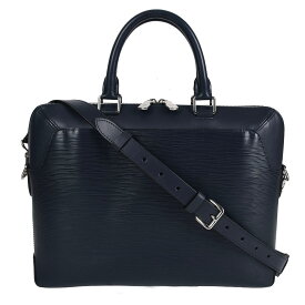 【もうすぐ終了！全品5％OFF×ポイント5倍】 ルイヴィトン LOUIS VUITTON オリバー ブリーフケース ビジネスバッグ メンズ ネイビー エピレザー シルバー金具 M51690 【中古】