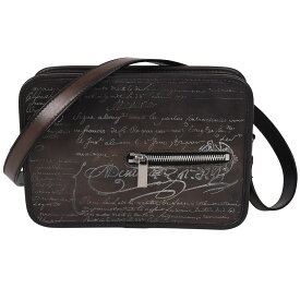 【クーポンで値引！さらにポイントUP!】 ベルルッティ Berluti カリグラフィ シルバーパティーヌ ジュルナリエ メッセンジャーバッグ ショルダーバッグ 斜め掛け メンズ レザー ブラウン 茶【中古】