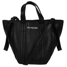バレンシアガ BALENCIAGA エブリデイ XS ノースサウス トートバッグ 3way ショルダー ハンドバッグ レディース メンズ レザー ブラック 黒 672793【中古】