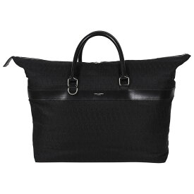 【決算セール｜12/26まで今期最安値｜終了後値上げ！】 サンローラン SAINT LAURENT PARIS キャンバス トートバッグ ボストンバッグ ハンドバッグ メンズ レディース レザー ブラック 黒 シルバー金具 396931 【中古】