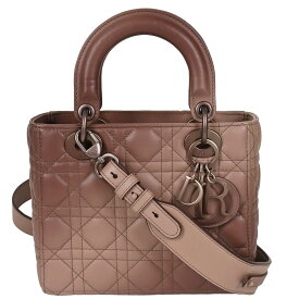 ディオール Christian Dior レディディオール My ABCDior スモール 2way ハンドバッグ ショルダーバッグ レディース レザー ピンク ブラウン グラデーション 【中古】