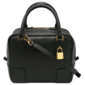 【クーポンで値引×さらにポイントUP】 ロエベ LOEWE アナグラム アマソナ19 ハンドバッグ 2way ショルダーバッグ 肩掛け 斜め掛け レディース レザー ブラック 黒 ゴールド金具 A039N10X03【中古】