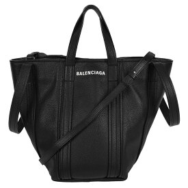 【クーポンでお得×さらにポイントUP】 バレンシアガ BALENCIAGA EVERYDAY エブリデイ 2.0 スモール ノースサウス ハンドバッグ 2way ショルダー レディース レザー ブラック 672791 【中古】